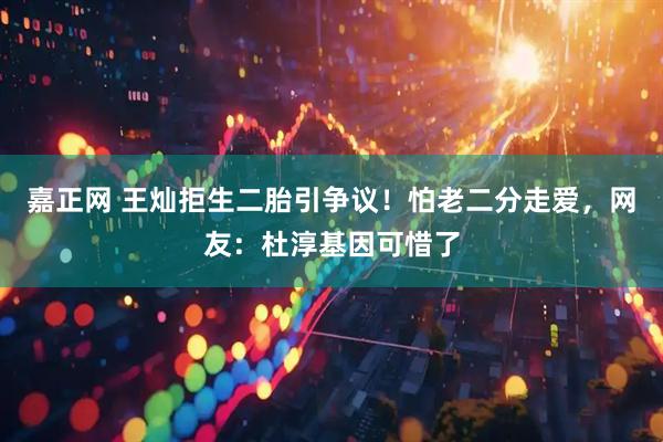 嘉正网 王灿拒生二胎引争议！怕老二分走爱，网友：杜淳基因可惜了