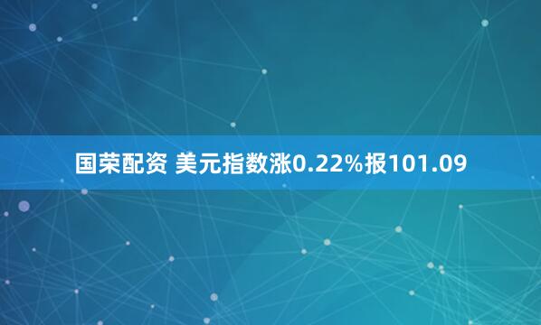 国荣配资 美元指数涨0.22%报101.09