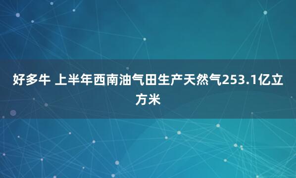好多牛 上半年西南油气田生产天然气253.1亿立方米